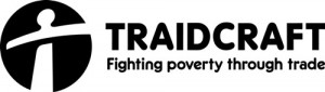 Black and White Traidcraft Logo 500x141